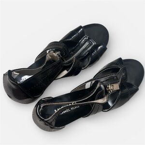 Michael Kors Glossy Black Sandals